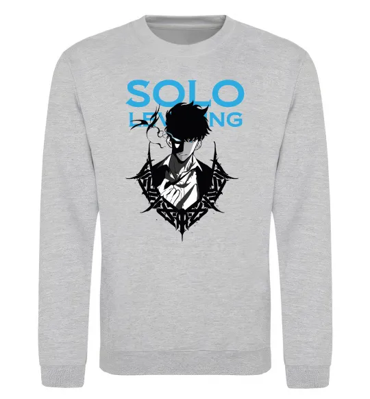 Свитшот Solo leveling Серый меланж фото