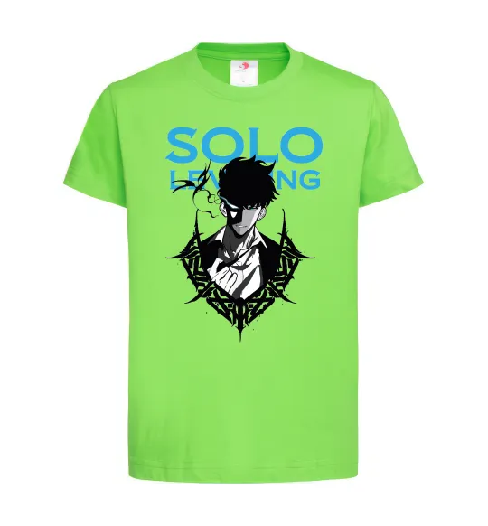Дитяча футболка Solo leveling Лаймовий фото