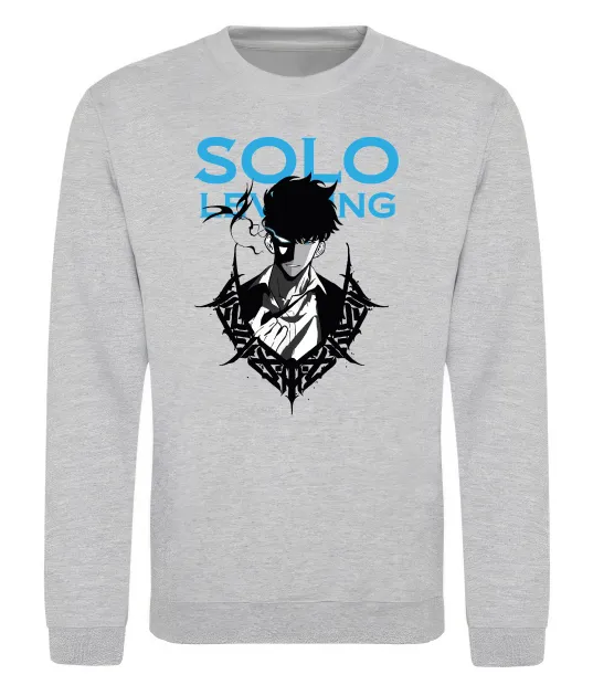 Світшот Solo leveling Сірий меланж фото