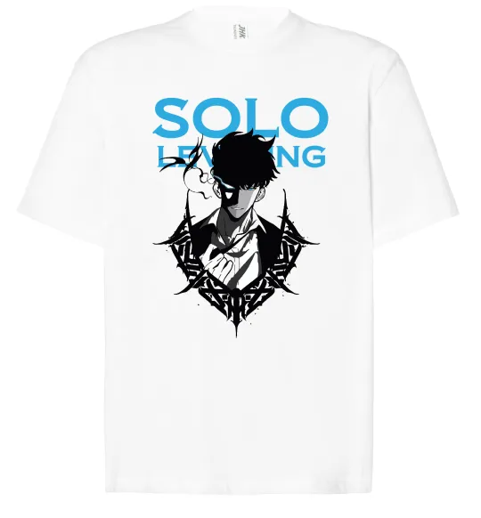 Футболка Оверсайз Solo leveling Білий фото