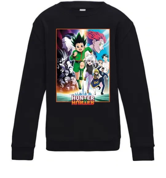 Дитячий світшот Hunter x hunter постер Чорний фото
