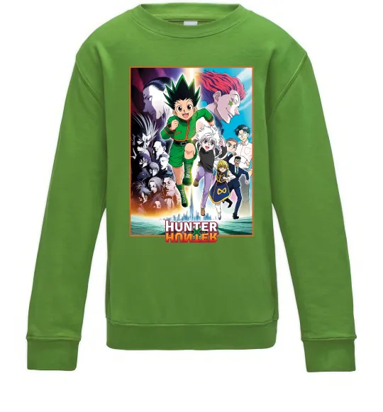 Дитячий світшот Hunter x hunter постер Лаймовий фото