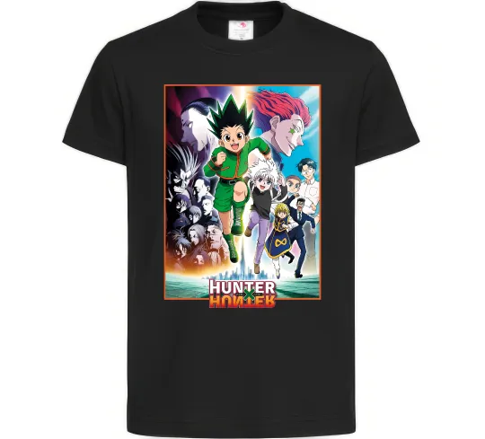 Дитяча футболка Hunter x hunter постер Чорний фото