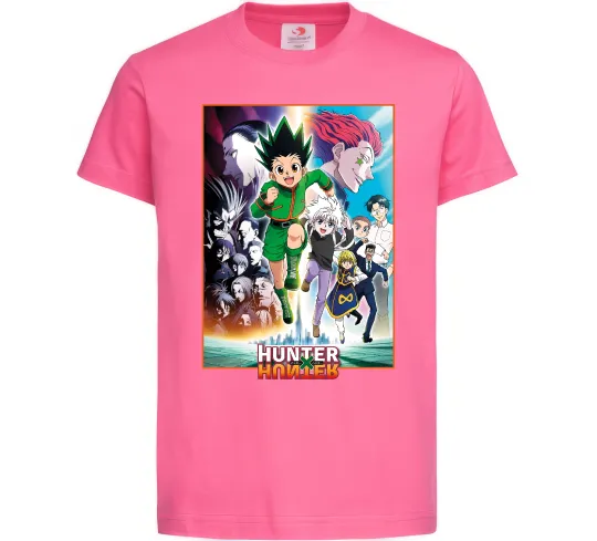 Дитяча футболка Hunter x hunter постер Яскраво-рожевий фото