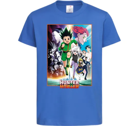 Дитяча футболка Hunter x hunter постер Яскраво-синій фото