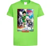 Дитяча футболка Hunter x hunter постер Лаймовий фото