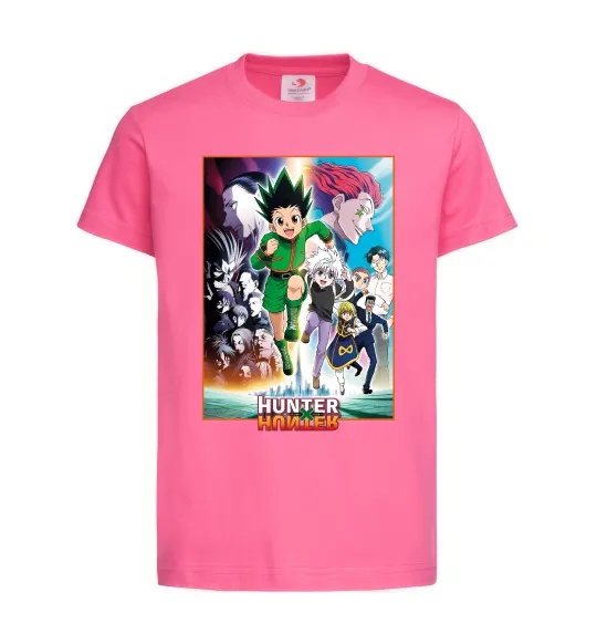 Детская футболка Hunter x hunter постер Ярко-розовый фото