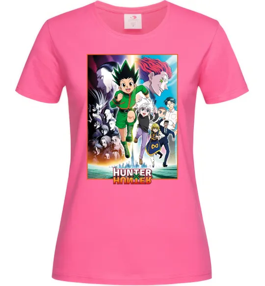 Жіноча футболка Hunter x hunter постер Яскраво-рожевий фото