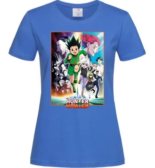 Жіноча футболка Hunter x hunter постер Яскраво-синій фото