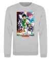 Свитшот Hunter x hunter постер Серый меланж Свитшот Hunter x hunter постер Серый меланж фото