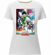 Женская премиум футболка Hunter x hunter постер Белый фото
