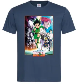 Мужская футболка Hunter x hunter постер Темно-синий фото