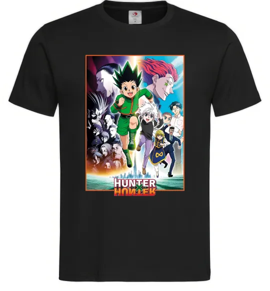 Чоловіча футболка Hunter x hunter постер Чорний фото