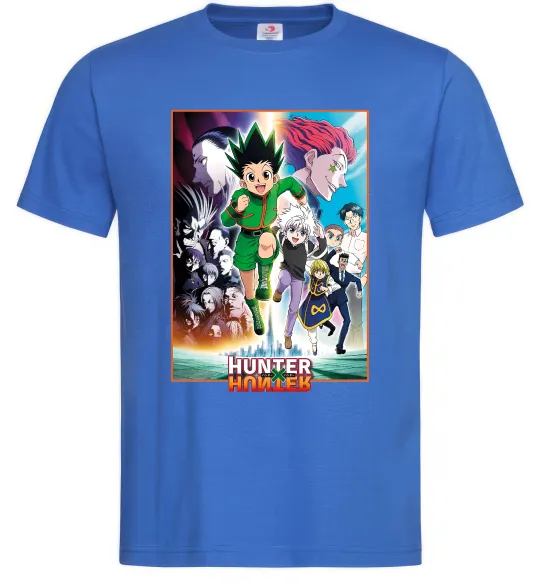 Чоловіча футболка Hunter x hunter постер Яскраво-синій фото