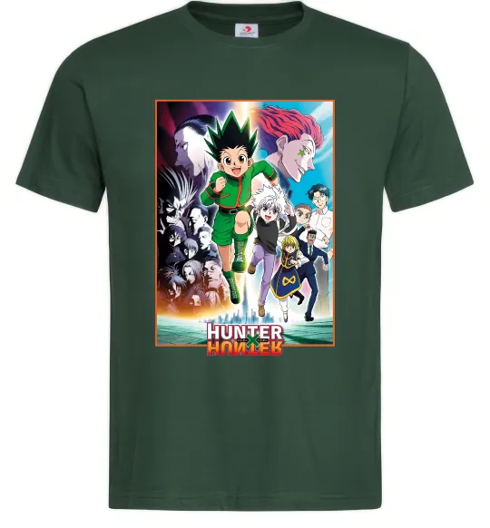 Чоловіча футболка Hunter x hunter постер Темно-зелений фото