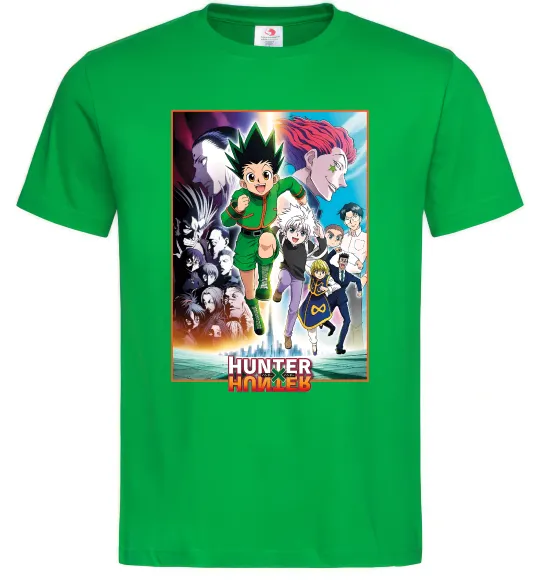 Чоловіча футболка Hunter x hunter постер Зелений фото