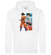 Чоловіча толстовка (худі) Dragon ball Goku Білий фото