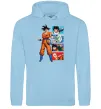 Чоловіча толстовка (худі) Dragon ball Goku Блакитний фото