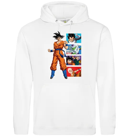Жіноча толстовка (худі) Dragon ball Goku Білий фото