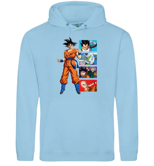 Жіноча толстовка (худі) Dragon ball Goku Блакитний фото