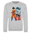 Свитшот Dragon ball Goku Серый меланж фото