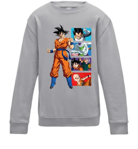 Дитячий світшот Dragon ball Goku Сірий меланж фото