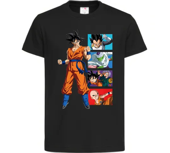Дитяча футболка Dragon ball Goku Чорний фото