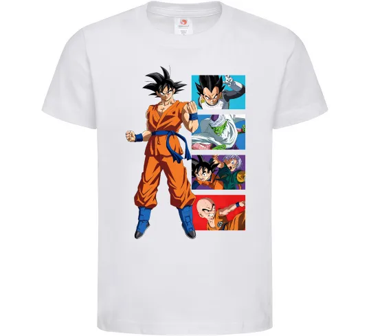 Дитяча футболка Dragon ball Goku Білий фото