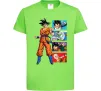 Дитяча футболка Dragon ball Goku Лаймовий фото