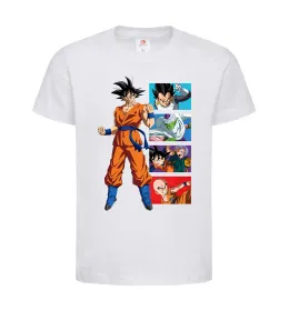 Детская футболка Dragon ball Goku Белый фото