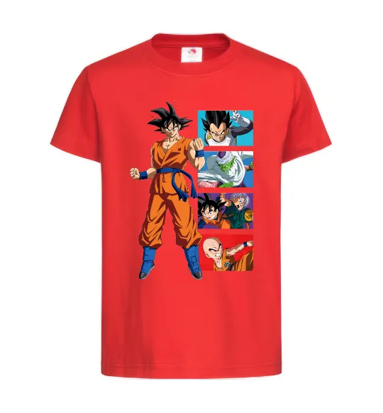 Детская футболка Dragon ball Goku Красный фото