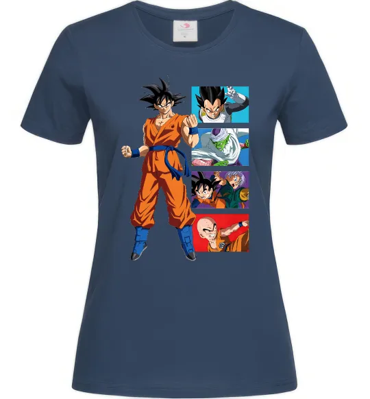 Женская футболка Dragon ball Goku Темно-синий фото