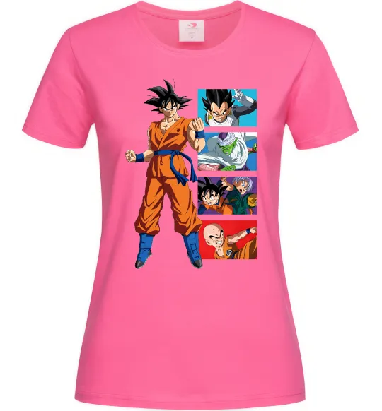 Женская футболка Dragon ball Goku Ярко-розовый фото