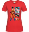Женская футболка Dragon ball Goku Красный фото