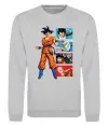 Світшот Dragon ball Goku Сірий меланж Світшот Dragon ball Goku Сірий меланж фото