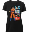 Жіноча преміум футболка Dragon ball Goku Чорний фото