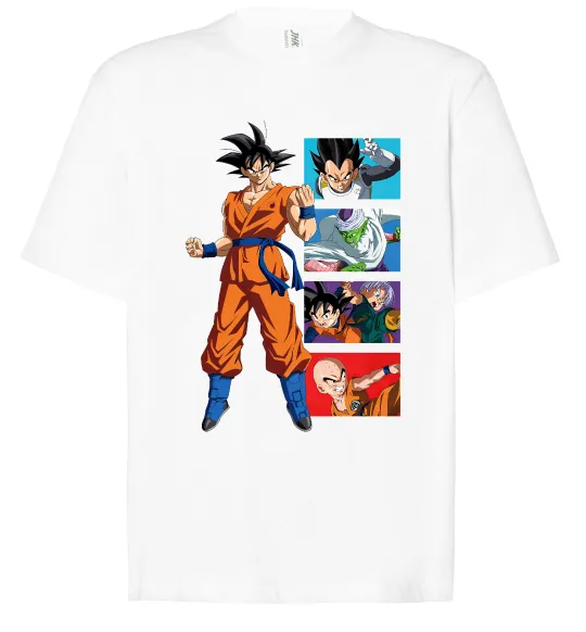Футболка Оверсайз Dragon ball Goku Білий фото