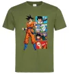 Чоловіча футболка Dragon ball Goku Оливковий Чоловіча футболка Dragon ball Goku Оливковий фото
