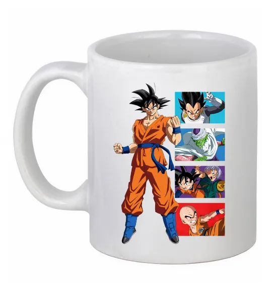 Чашка керамическая Dragon ball Goku Белый фото