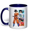 Чашка з кольоровою ручкою Dragon ball Goku Глибокий темно-синій фото