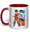 Чашка з кольоровою ручкою Dragon ball Goku Червоний фото