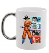 Чашка з кольоровою ручкою Dragon ball Goku Срібло фото