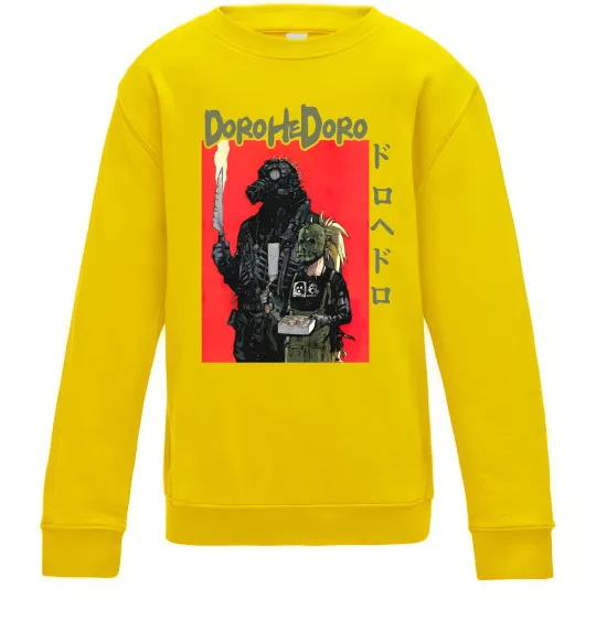 Дитячий світшот Dorohedoro в масках Сонячно жовтий фото