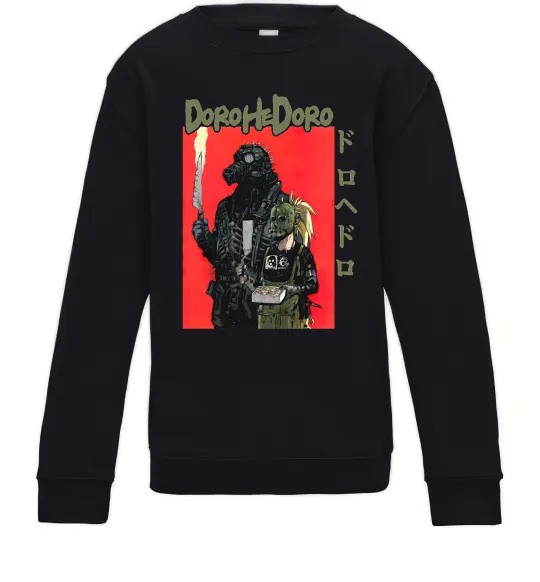 Дитячий світшот Dorohedoro в масках Чорний фото