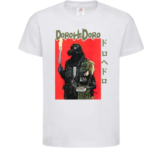 Дитяча футболка Dorohedoro в масках Білий фото