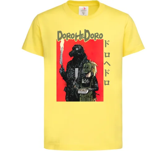 Дитяча футболка Dorohedoro в масках Лимонний фото