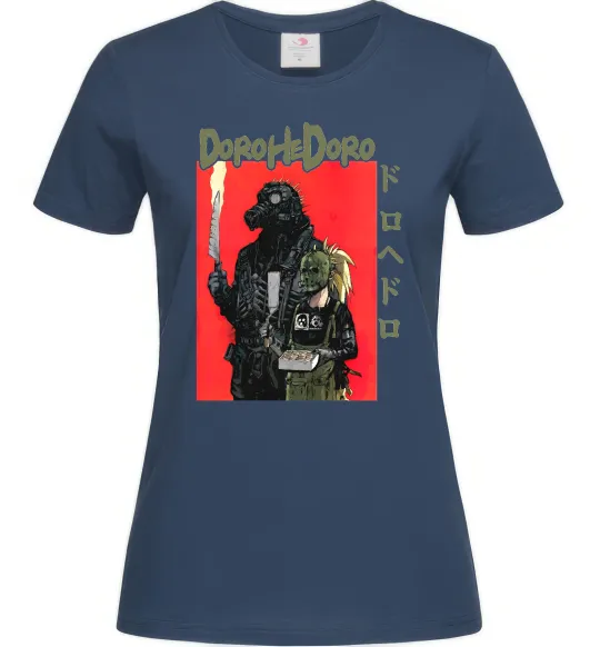 Женская футболка Dorohedoro в масках Темно-синий фото