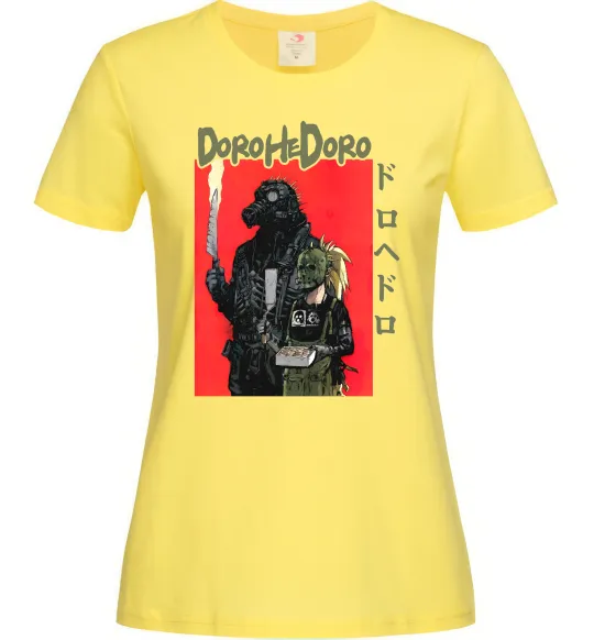 Женская футболка Dorohedoro в масках Лимонный фото