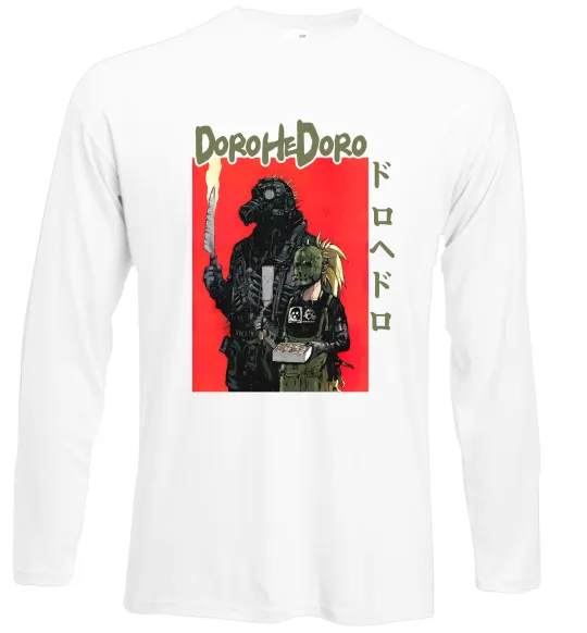 Лонгслів Dorohedoro в масках Білий фото