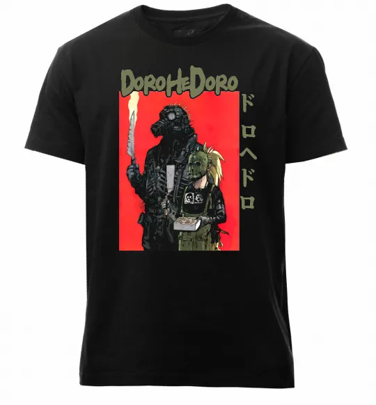 Мужская премиум футболка Dorohedoro в масках Черный фото